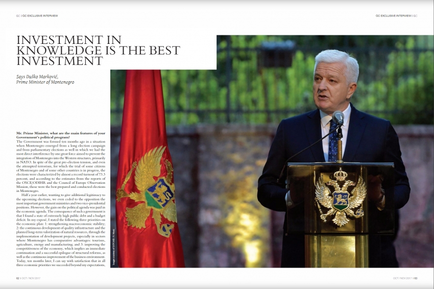 Marković za Global Citizen: Vraćamo Crnoj Gori staru slavu