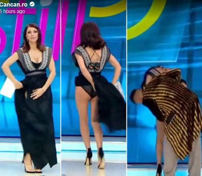VIDEO: Voditeljka usred emisije pokazala zadnjicu, mislila da je pauk