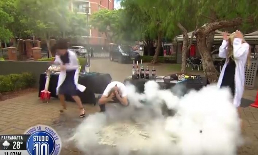 VIDEO – Eksperiment pošao po zlu: Voditeljka zamalo da nastrada