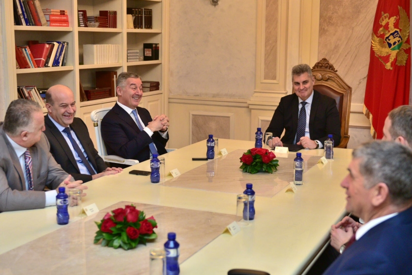 FOTO: Đukanović i ostali šefovi stranaka s Brajovićem o datumu izbora