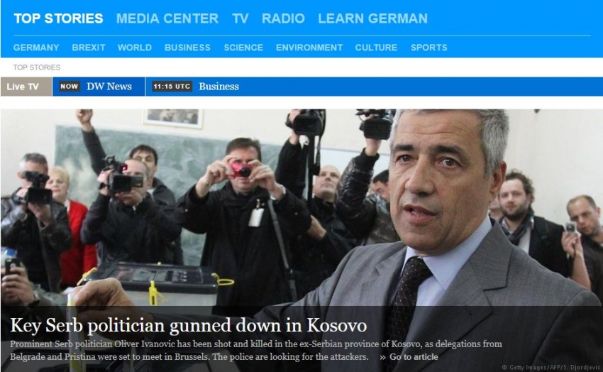 BBC, Rojters i ostali svjetski mediji: Ubijen umjereni lider i ključni političar