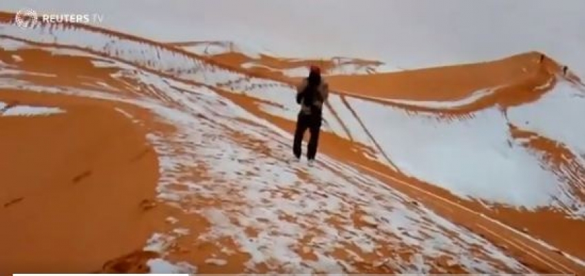 VIDEO: Vremenske (ne)prilike donijele snijeg u Saharu!