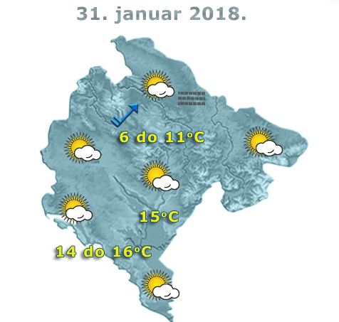 Ovo je prognoza vremena za 31. januar