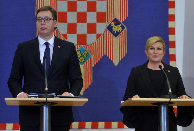 Kolinda i Vučić poslIJe sastanka: “Nijesmo otvarali teme o prošlosti”
