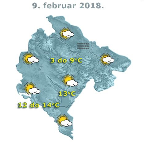 Ovo je vremenska prognoza za petak, 9. februar