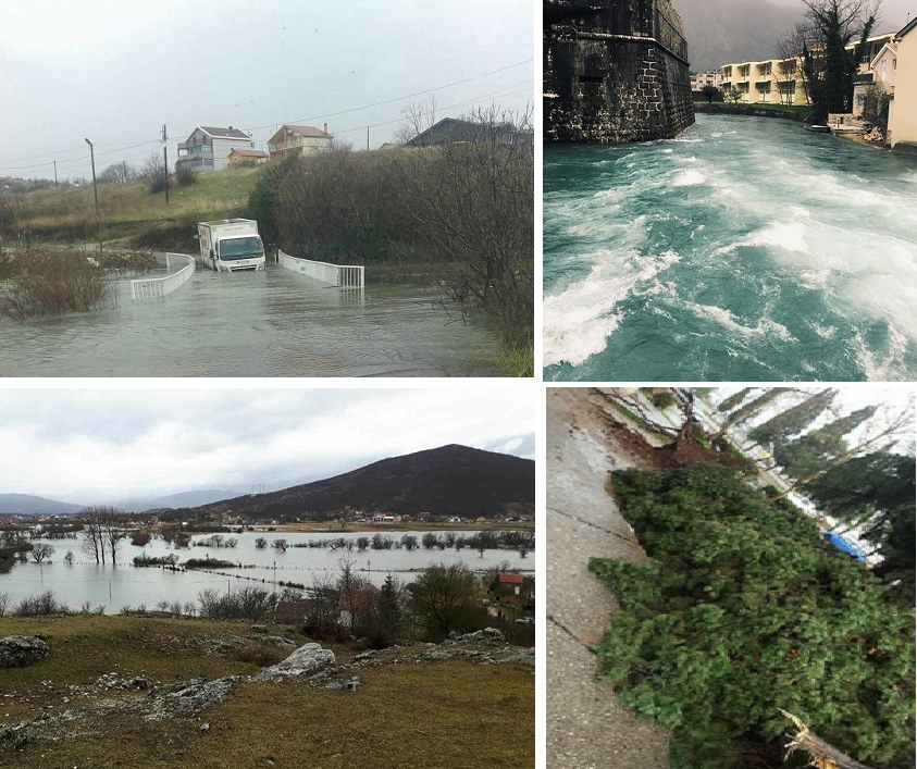 FOTO i VIDEO – Nevrijeme širom Crne Gore: Poplave, bujice, odroni…