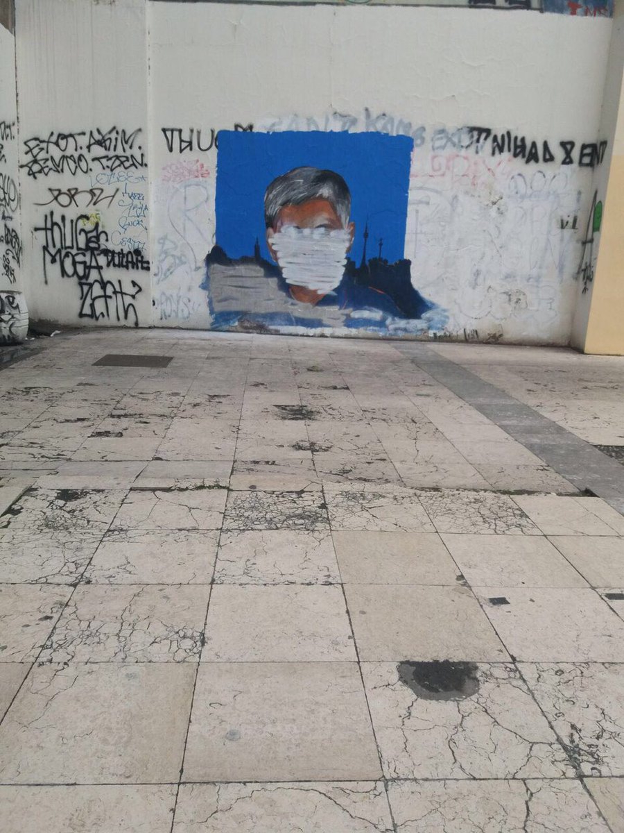 Mural s likom Đinđića prekrečen, trajao je dva dana