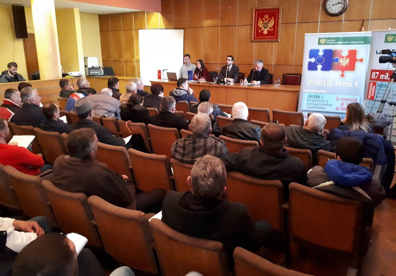 IPARD poziv za podršku predstavljen u Danilovgradu i Nikšiću