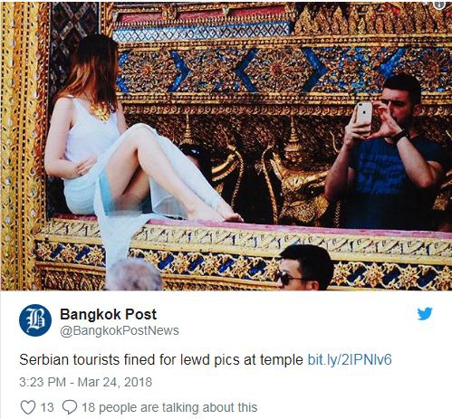 Srpski par kažnjen na Tajlandu zbog nepristojne fotografije