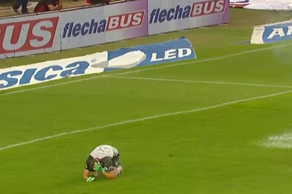 VIDEO – Huligansko ludilo: Navijači TRI PUTA bacali topovske udare, golman pao kao pokošen!