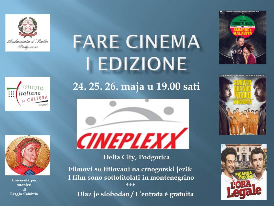 Italijanska filmska smotra u Podgorici: Druženje uz najsavremenije komedije