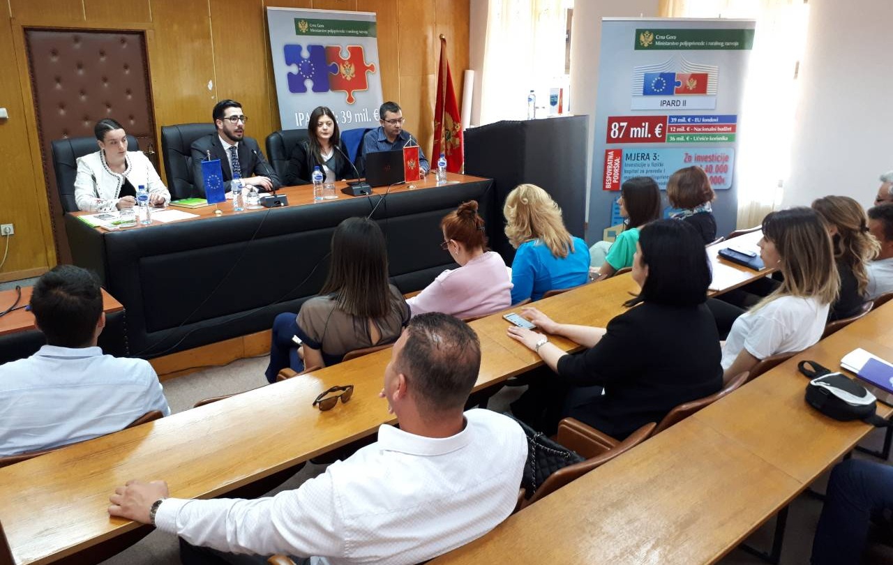 IPARD javni poziv za preradu predstavljen u Danilovgradu i Nikšiću