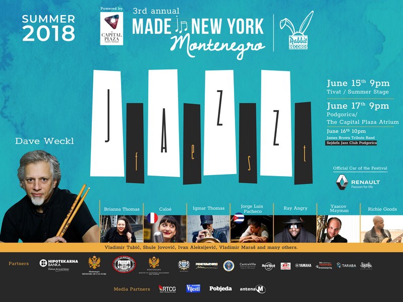 Počinje treći “Made in New York Jazz Festival, Montenegro 2018”