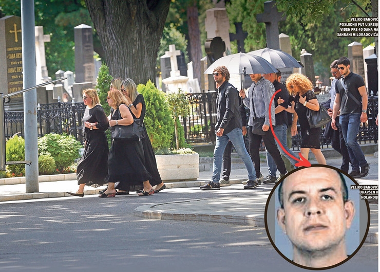 Tjelohranitelji ga krili iza kišobrana: Glavni čovjek Luke Bojovića na sahranu njegovog kuma došao kao DON