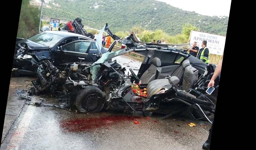 FOTO – Težak udes između Bara i Ulcinja: Poginuo Baranin, još nekoliko osoba povrijeđeno