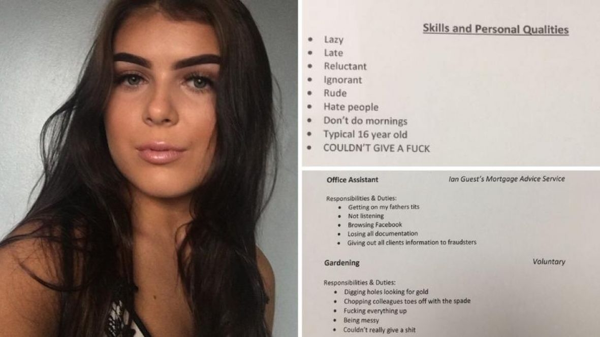 Pokajala se kad je dala ocu da joj “nakiti” CV: Lijena je, nepristojna i kasni