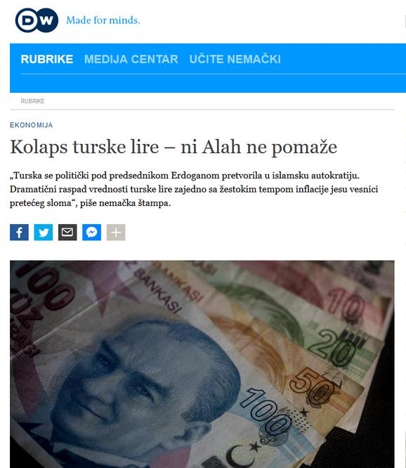 Pljušte psovke i uvrede: Kako je tekst “Kolaps turske lire – ni Alah ne pomaže” napravio HAOS