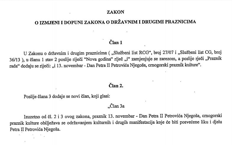 Na ideju o polumjesecu na zastavi, DF Vladi vraća Njegoša na “popravni”: Da li će OVOGA PUTA 13. novembar postati Dan kulture?