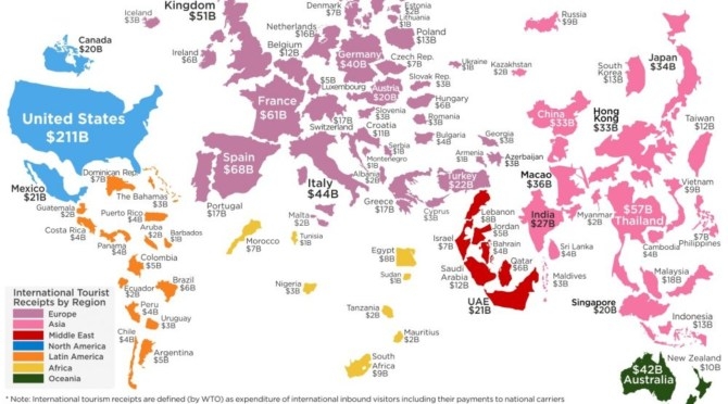 Mapa zemalja u kojima strani turisti najviše troše: Pogledajte gdje je Crna Gora