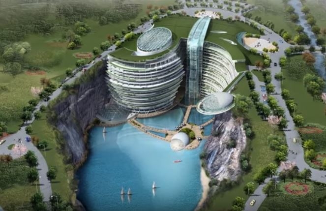 VIDEO – Kinezi sagradili čudesan hotel: 16 spratova ispod zemlje, dva pod vodom, a cijena noćenja prava “sitnica”