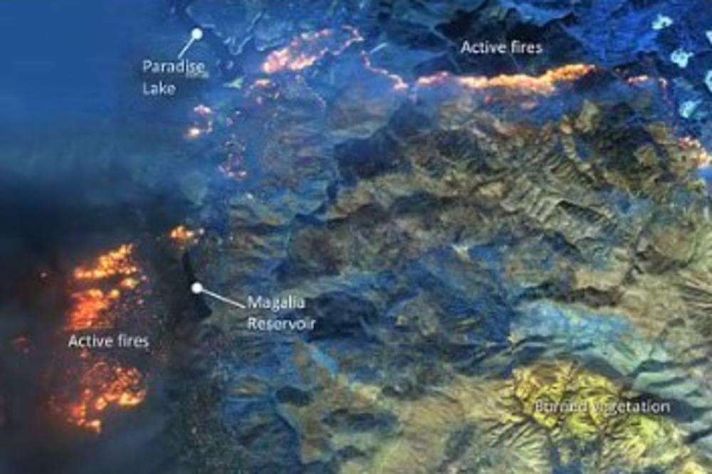 VATRENA STIHIJA VIDLJIVA IZ SVEMIRA: NASA objavila snimke požara koji razara Kaliforniju