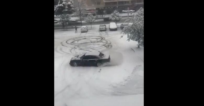Podgorica: “Majstor” za volanom “pohvalio” se vožnjom po snijegu