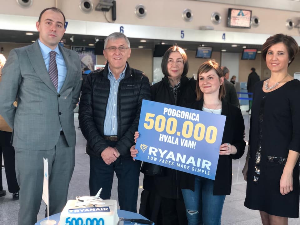 Ryanair nagradio jubilarnog 500-hiljaditog putnika