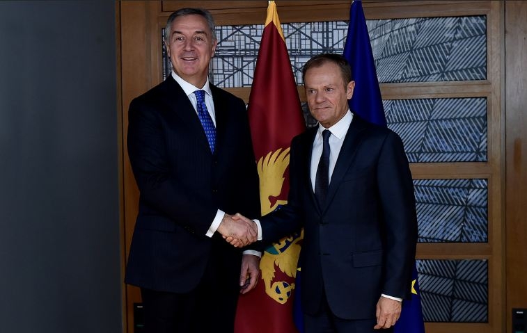 Đukanović – Tusk: Protesti u Crnoj Gori nijesu problem, to je normalno za demokratsko društvo