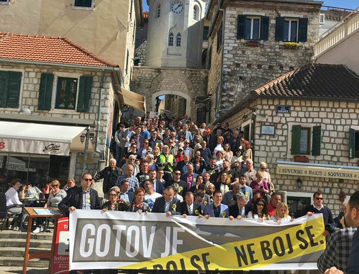 Protest u Herceg Novom, Bečić, Lekić, Pavićević: Crna Gora korumpirana država