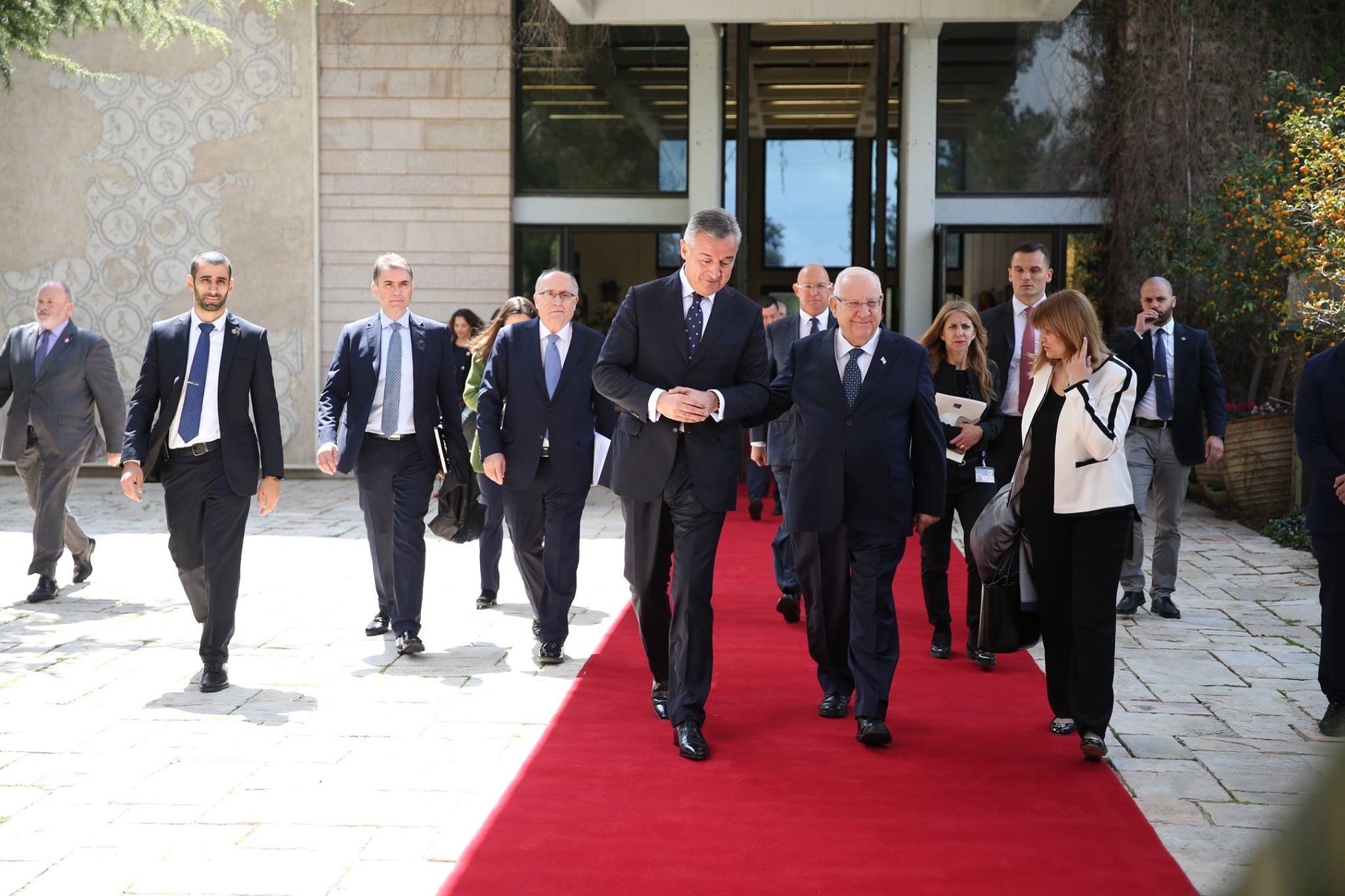 Đukanović svečano dočekan u Rezidenciji predsjednika Izraela