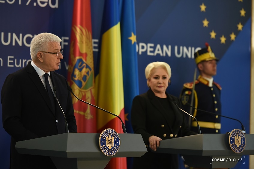 Premijeri Marković i Dančila: Rumunija snažno podržava EU integraciju Crne Gore i otvaranje Poglavlja 8