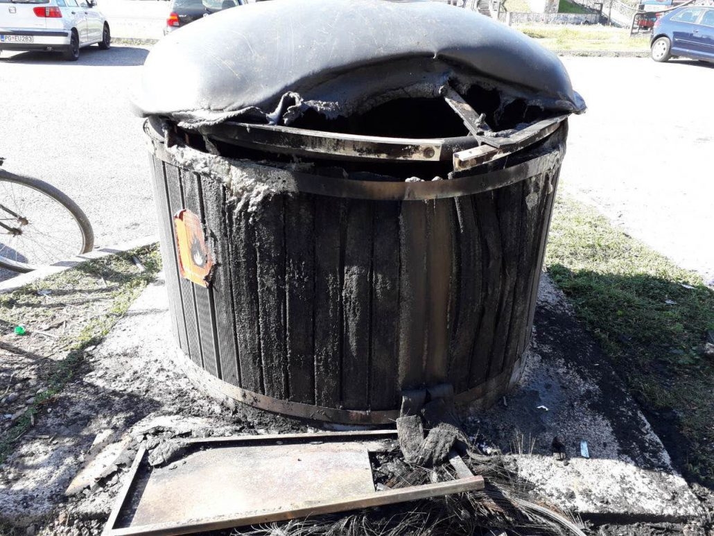 Maloljetnik osumnjičen za paljenje podzemnog kontejnera u Jerevnaskoj ulici