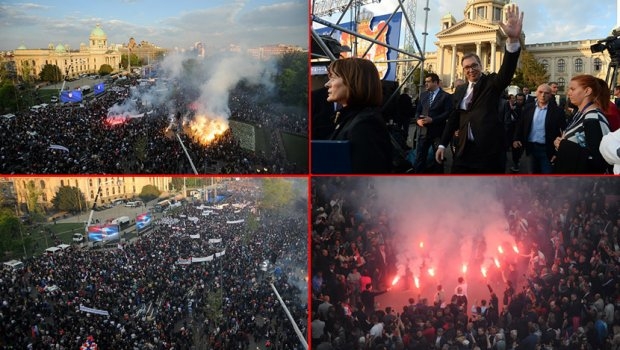 Miting podrške Vučiću: “Mali je ovaj trg za sve one koji žele bolju budućnost Srbije”