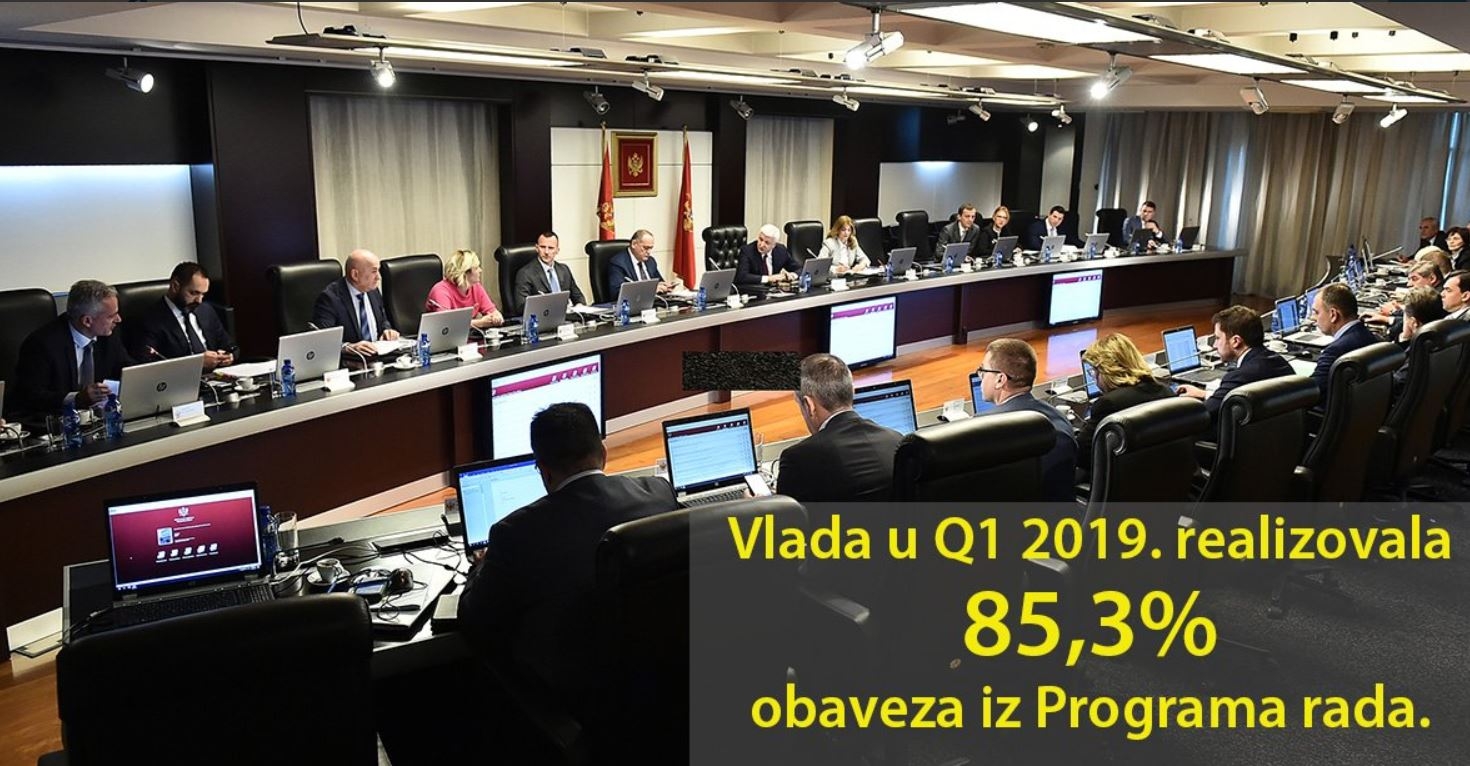 Realizovano 85,3 odsto Programa rada Vlade za prvi kvartal 2019.