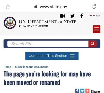 Stejt Department uklonio izjavu o presudi u CG