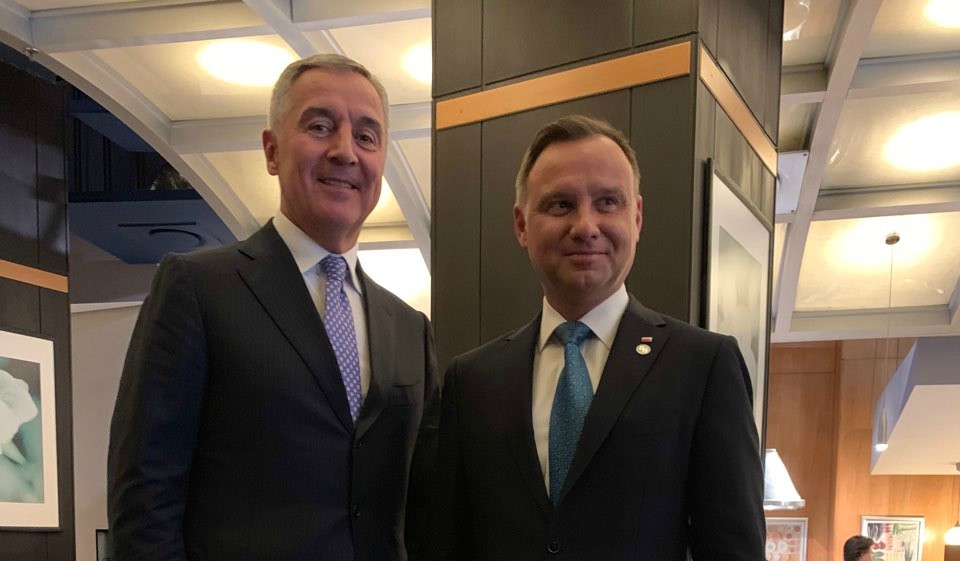 Đukanović – Duda: Spremni za jačanje bilateralne saradnje dvije zemlje