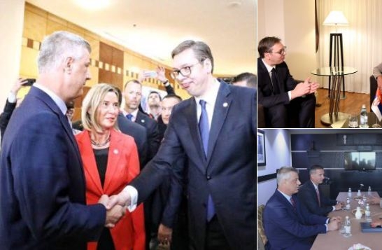 Vučić se rukovao s Tačijem, izbjegao fotografisanje s Metom