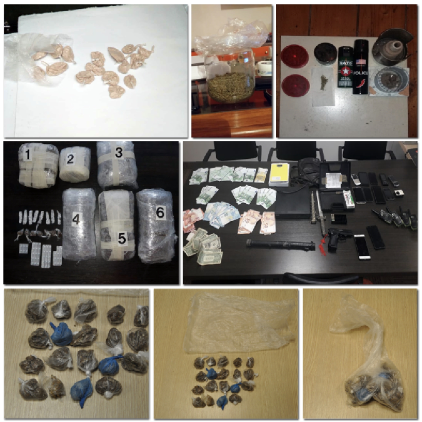 Policija oduzela heroin i marihuanu namijene uličnoj prodaji, kao i nož, pištolj, municiju, vozila i novac