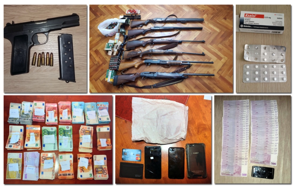 Policija u tri grada oduzela 85.000 eura, puške, pištolje, municiju…