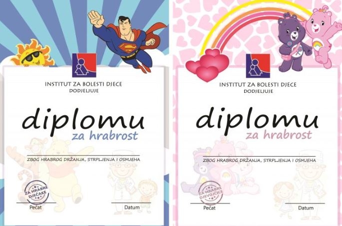 Dječija bolnica u Podgorici mališanima dodjeljuje diplome za hrabrost
