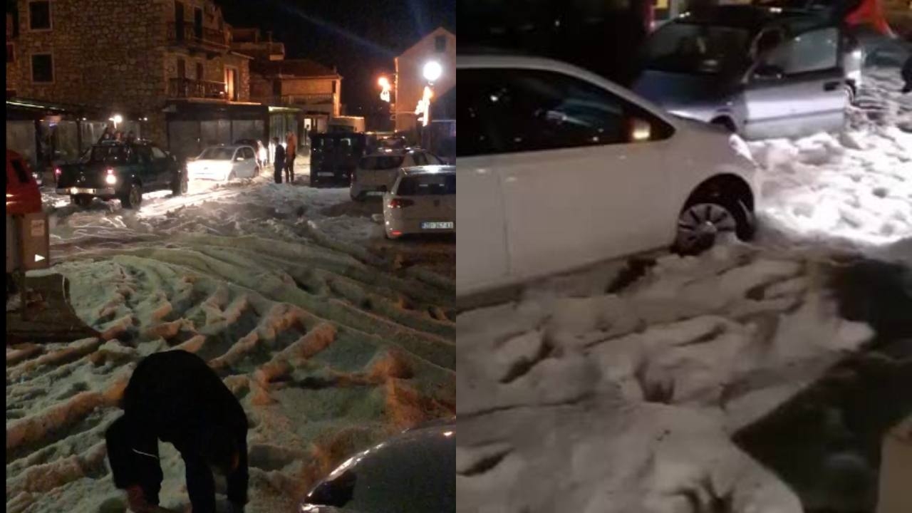 “Bijeli Božić“ u Dalmaciji: Pogledajte nevjerojatne snimke iz Pakoštana