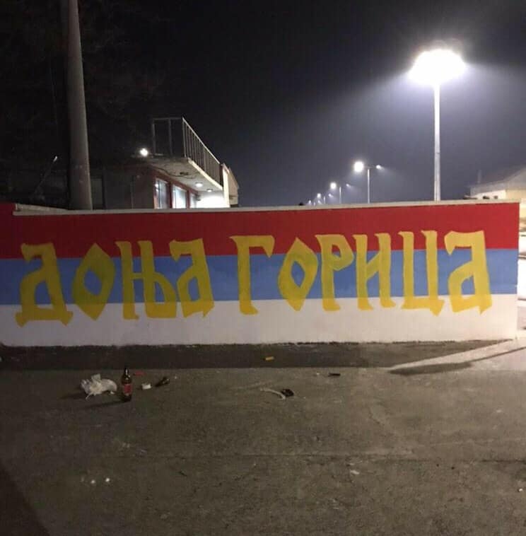 Grafit trobojke sa natpisom Donja Gorica prekrečen, pa u toku noći ponovo oslikan