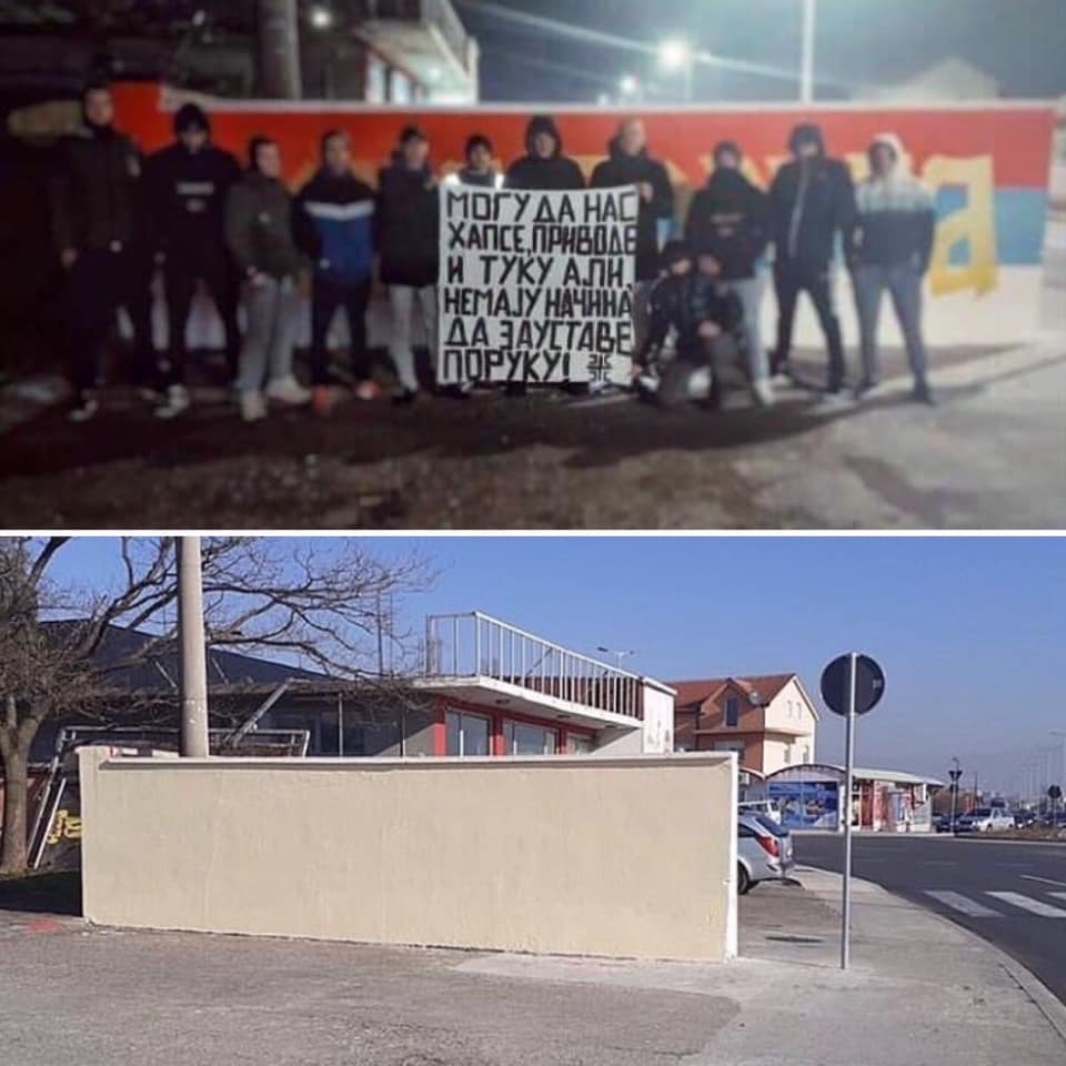 Grafit trobojke sa natpisom Donja Gorica ponovo prekrečen