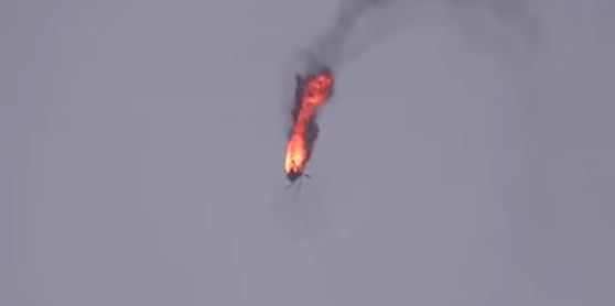 Helikopter raznijet u vazduhu: Objavljen snimak obračuna