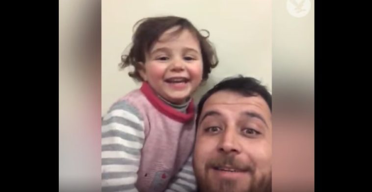 Video koji tjera suze na oči: Otac naučio trogodišnju ćerku da se smije kad čuje bombe