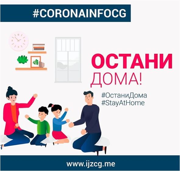 “Ostaću doma”: Crnogorske javne ličnosti se pridružile kampanji