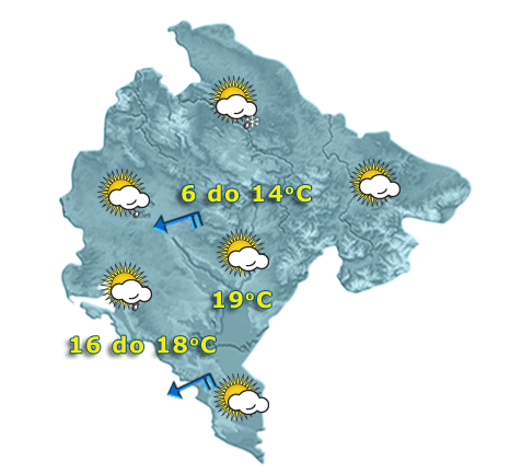 Sjutra promjenljivo oblačno, do 19 stepeni