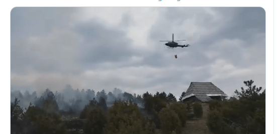 Pljevlja: Helikopterska eskadrila VCG i danas vodila bitku sa požarima