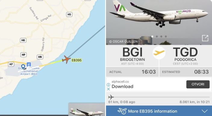 Sa Barbadosa krenuo avion sa 320 pomoraca