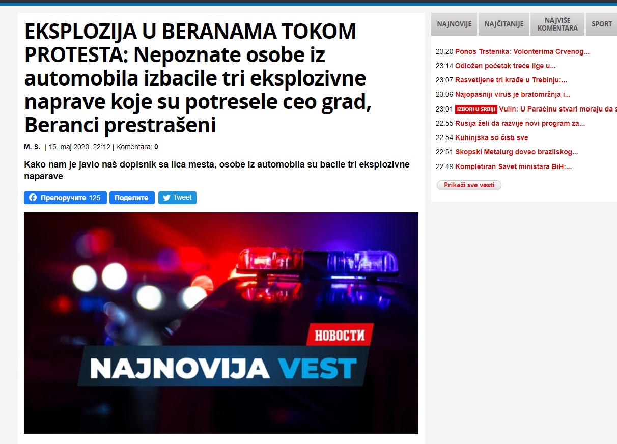Lažne vijesti iz srpsko-ruske kuhinje: Sudije nijesu odbile da sude Joanikiju, nije bilo eksplozije u Beranama